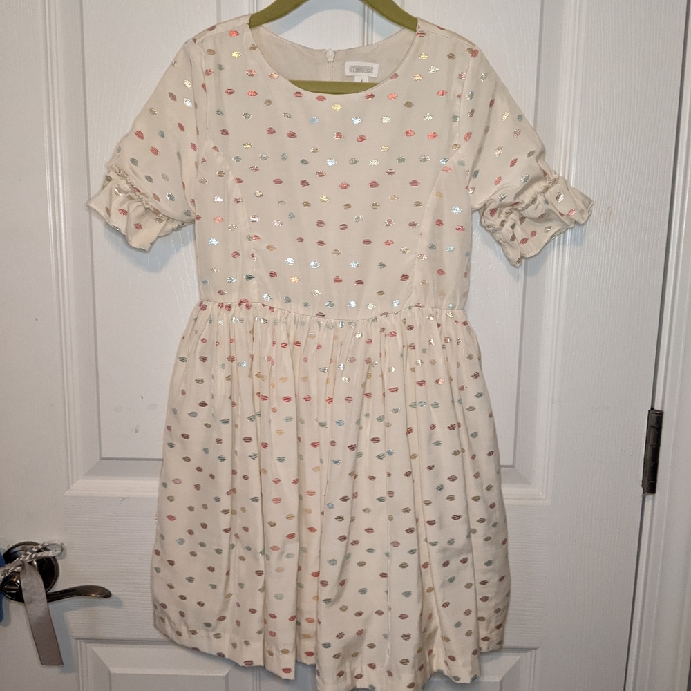 Gymboree metallic polka dot party dress
